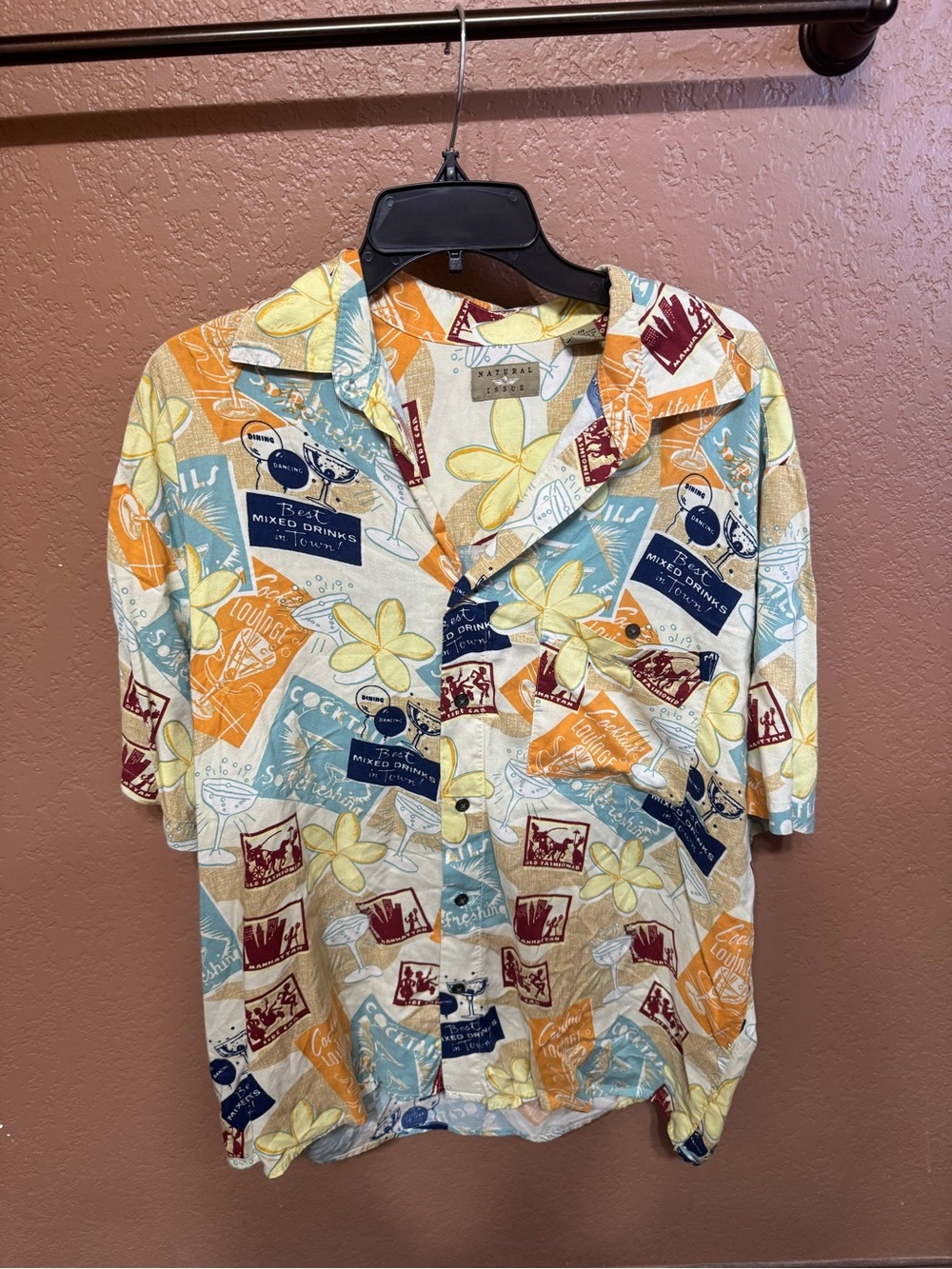 Printed button down shirt